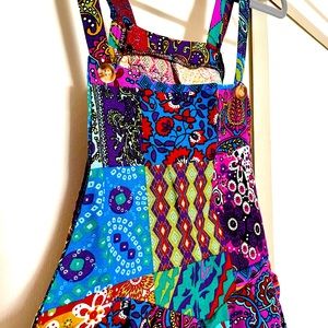 Patchwork overalls L
